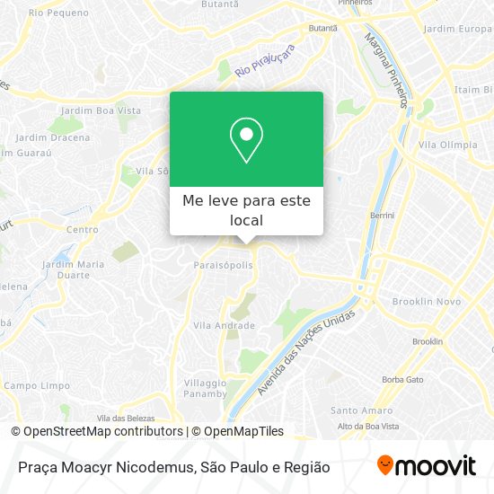 Praça Moacyr Nicodemus mapa