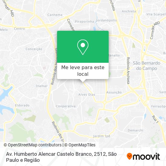 Av. Humberto Alencar Castelo Branco, 2512 mapa