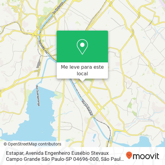 Estapar, Avenida Engenheiro Eusébio Stevaux Campo Grande São Paulo-SP 04696-000 mapa