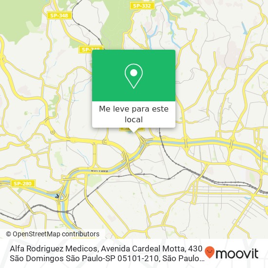 Alfa Rodriguez Medicos, Avenida Cardeal Motta, 430 São Domingos São Paulo-SP 05101-210 mapa