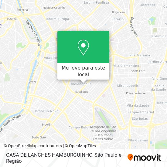 CASA DE LANCHES HAMBURGUINHO mapa