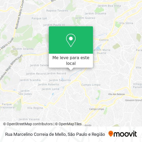 Rua Marcelino Correia de Mello mapa