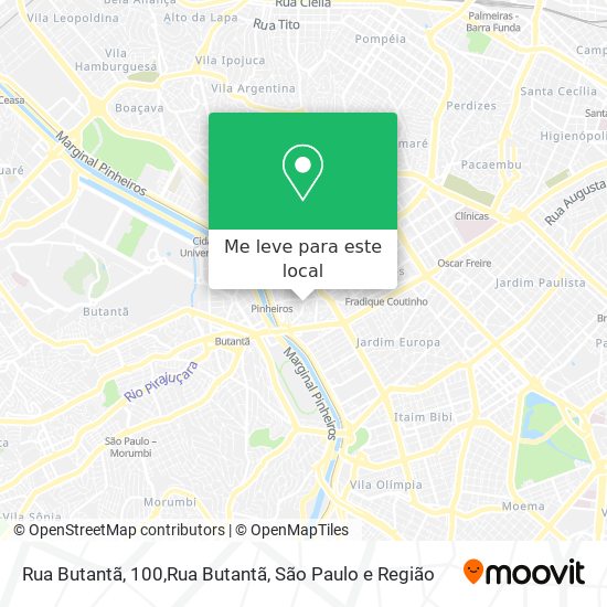 Rua Butantã, 100,Rua Butantã mapa