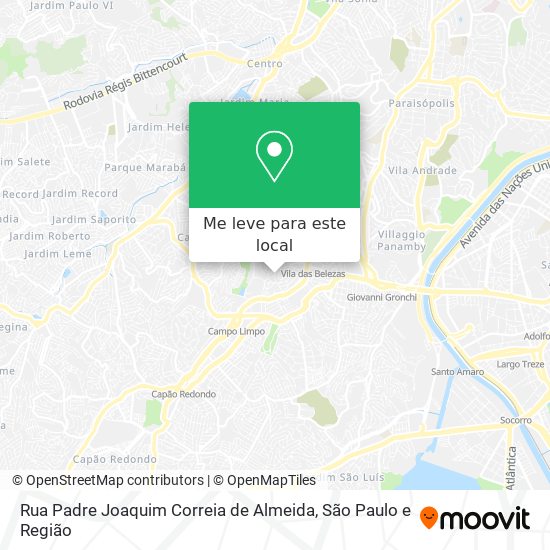 Rua Padre Joaquim Correia de Almeida mapa