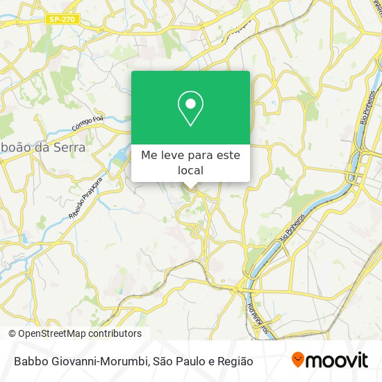 Babbo Giovanni-Morumbi mapa