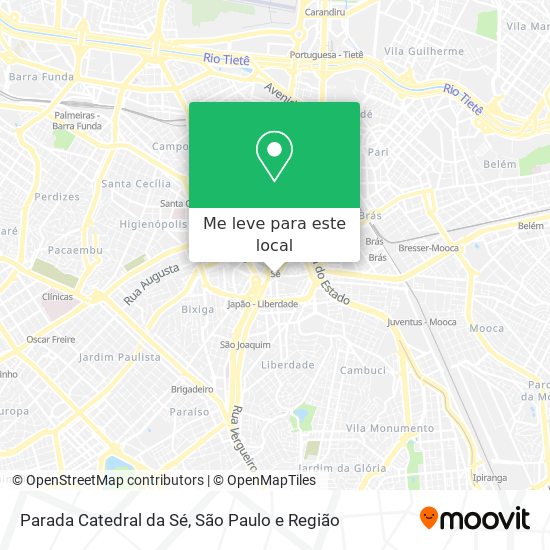 Parada Catedral da Sé mapa