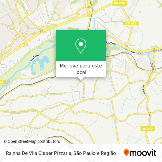 Rainha De Vila Cisper Pizzaria mapa