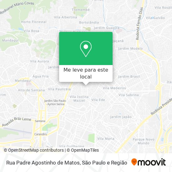 Rua Padre Agostinho de Matos mapa