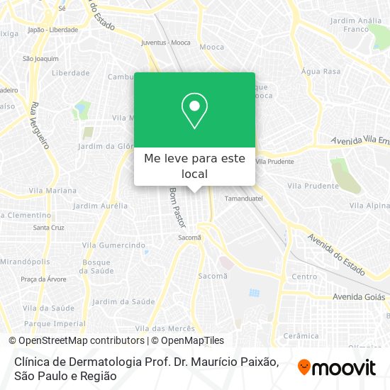 Clínica de Dermatologia Prof. Dr. Maurício Paixão mapa