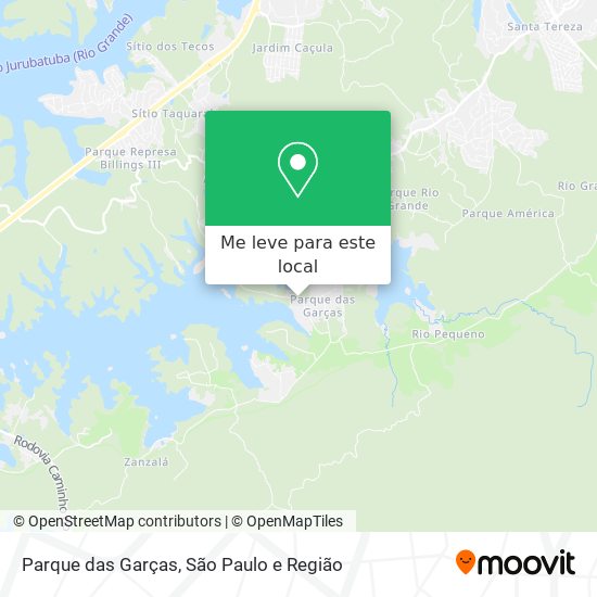 Parque das Garças mapa