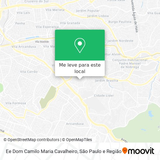 Ee Dom Camilo Maria Cavalheiro mapa