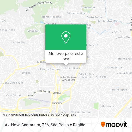 Av. Nova Cantareira, 726 mapa
