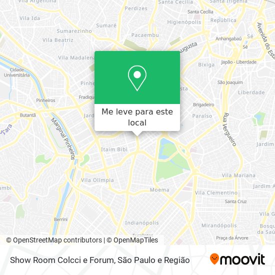 Show Room Colcci e Forum mapa