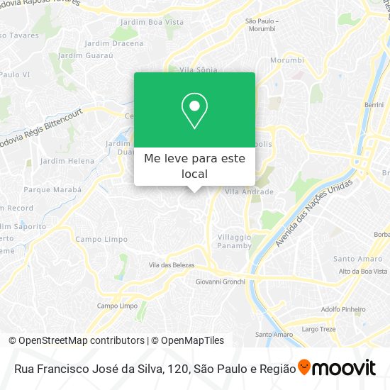 Rua Francisco José da Silva, 120 mapa