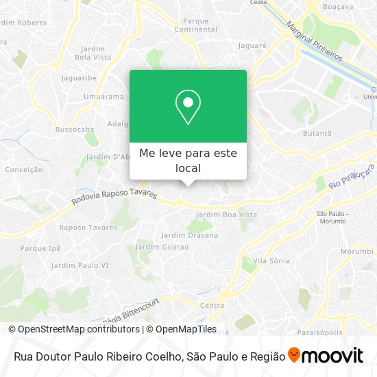 Rua Doutor Paulo Ribeiro Coelho mapa