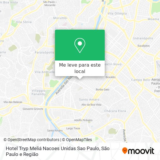 Hotel Tryp Meliá Nacoes Unidas Sao Paulo mapa