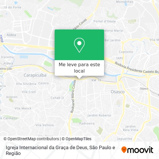 Igreja Internacional da Graça de Deus mapa