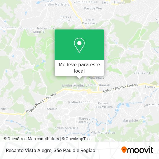 Recanto Vista Alegre mapa