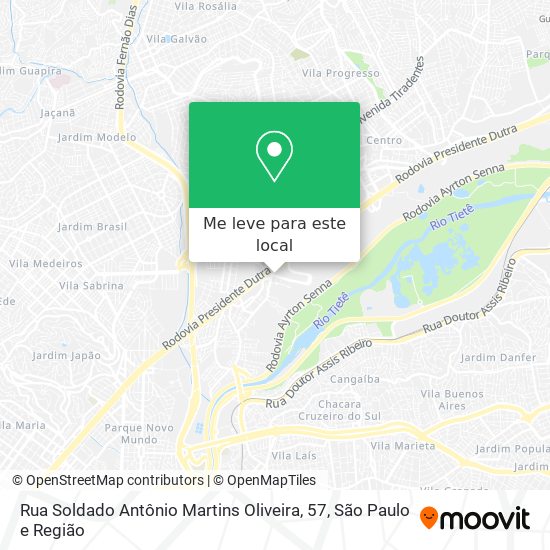 Rua Soldado Antônio Martins Oliveira, 57 mapa