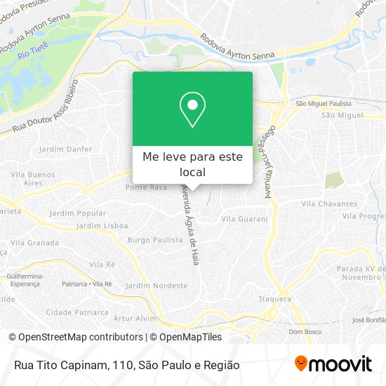 Rua Tito Capinam, 110 mapa