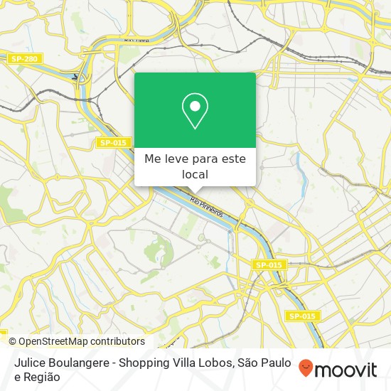 Julice Boulangere - Shopping Villa Lobos, Avenida das Nações Unidas, 4777 Alto de Pinheiros São Paulo-SP 05477-000 mapa