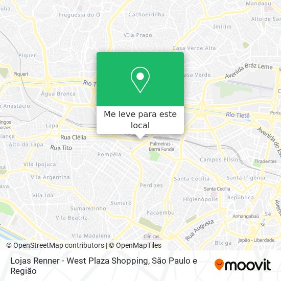 Lojas Renner - West Plaza Shopping mapa