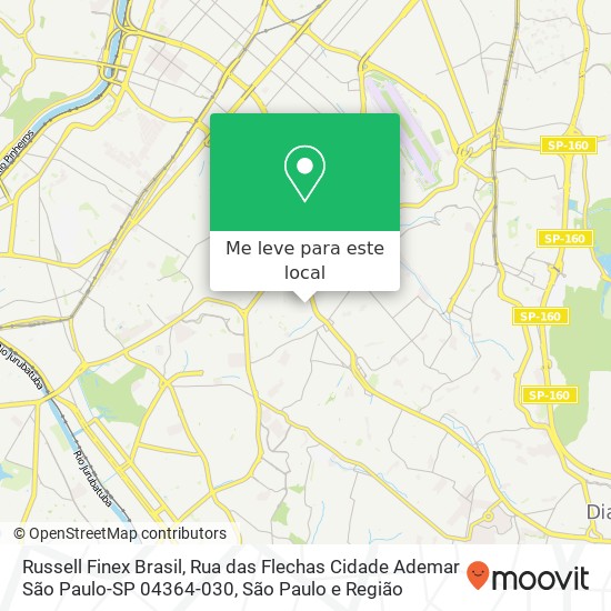 Russell Finex Brasil, Rua das Flechas Cidade Ademar São Paulo-SP 04364-030 mapa