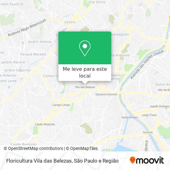 Floricultura Vila das Belezas mapa