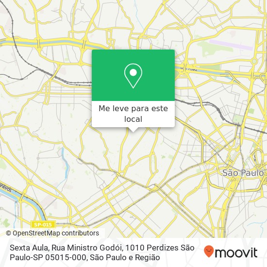 Sexta Aula, Rua Ministro Godói, 1010 Perdizes São Paulo-SP 05015-000 mapa