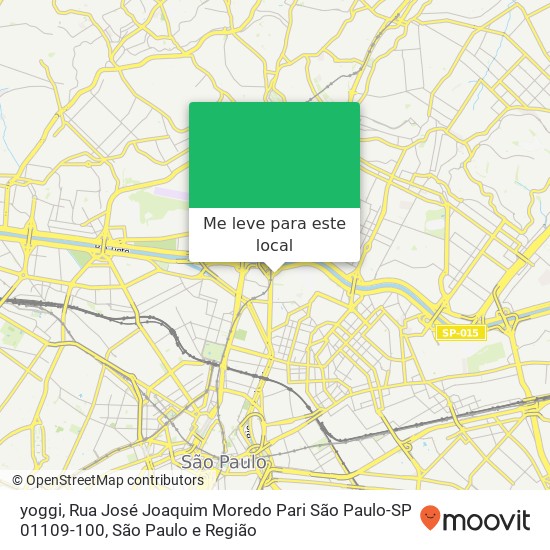 yoggi, Rua José Joaquim Moredo Pari São Paulo-SP 01109-100 mapa