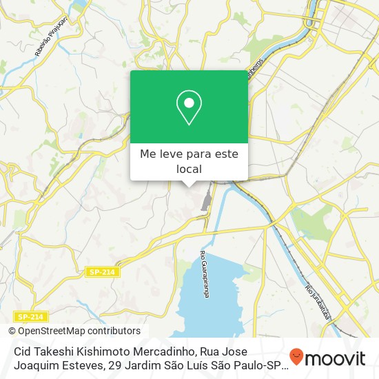 Cid Takeshi Kishimoto Mercadinho, Rua Jose Joaquim Esteves, 29 Jardim São Luís São Paulo-SP 05843-000 mapa