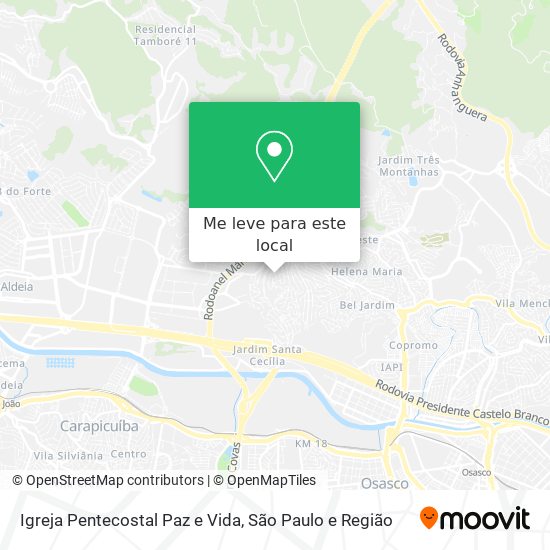 Igreja Pentecostal Paz e Vida mapa