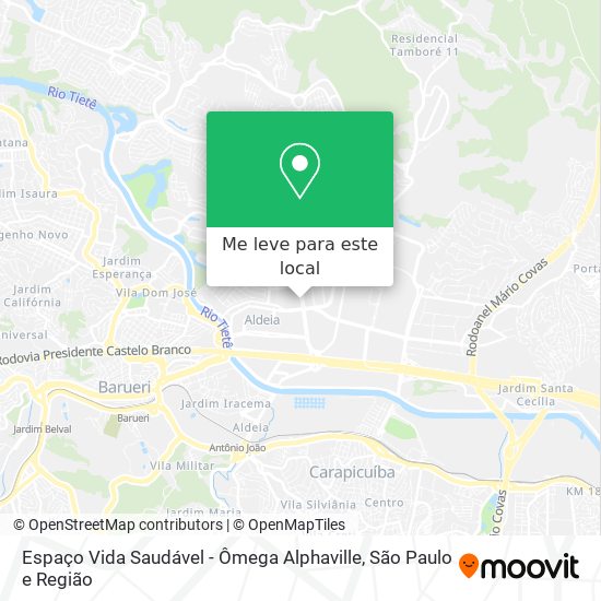 Espaço Vida Saudável - Ômega Alphaville mapa