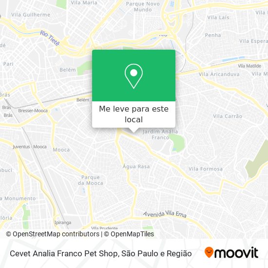 Cevet Analia Franco Pet Shop mapa