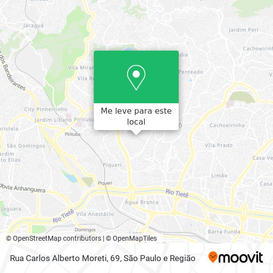 Rua Carlos Alberto Moreti, 69 mapa