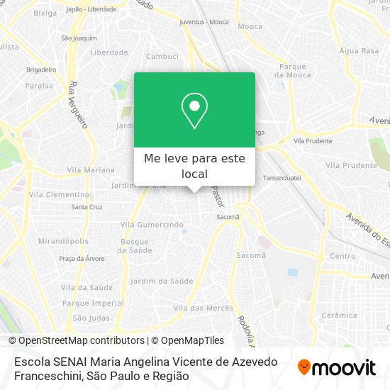Escola SENAI Maria Angelina Vicente de Azevedo Franceschini mapa