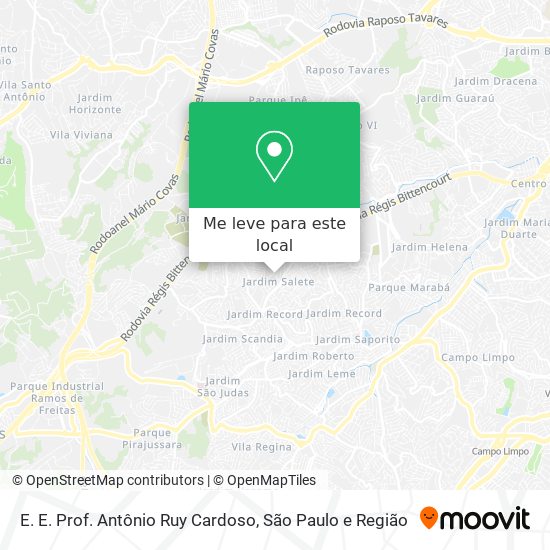 E. E. Prof. Antônio Ruy Cardoso mapa