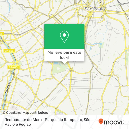 Restaurante do Mam - Parque do Ibirapuera, Moema São Paulo-SP mapa