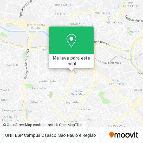 UNIFESP Campus Osasco mapa