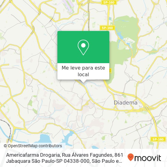 Americafarma Drogaria, Rua Álvares Fagundes, 861 Jabaquara São Paulo-SP 04338-000 mapa