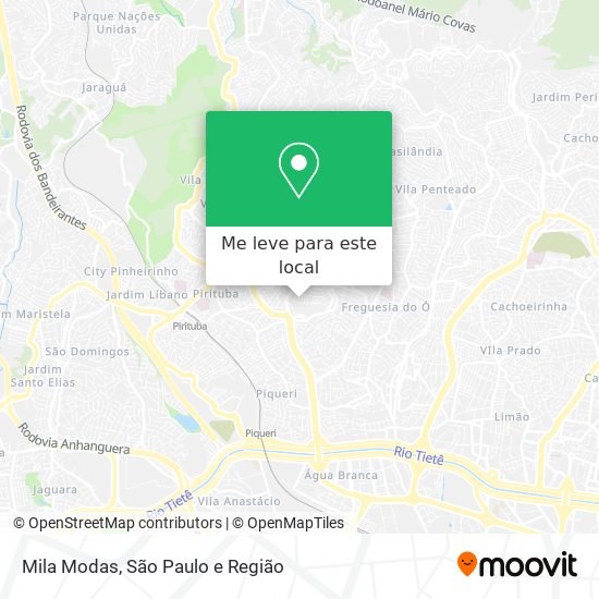 Mila Modas mapa