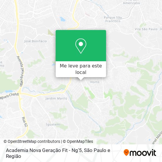Academia Nova Geração Fit - Ng'5 mapa