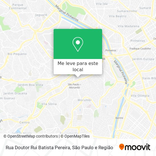Rua Doutor Rui Batista Pereira mapa