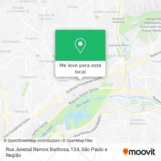 Rua Juvenal Ramos Barbosa, 124 mapa