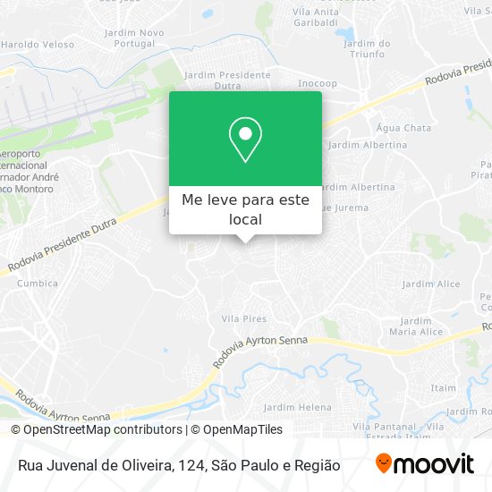 Rua Juvenal de Oliveira, 124 mapa
