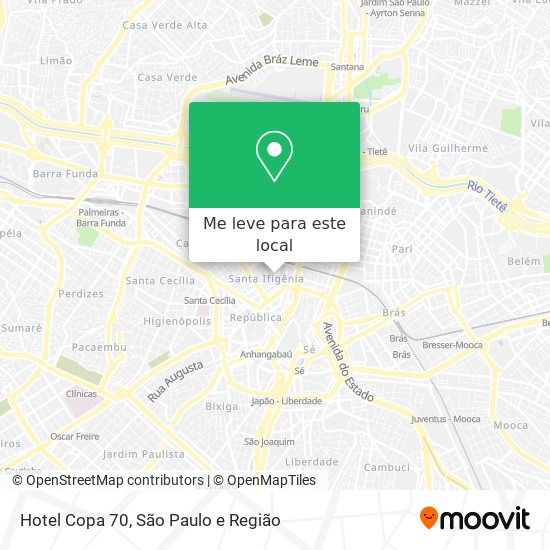 Hotel Copa 70 mapa