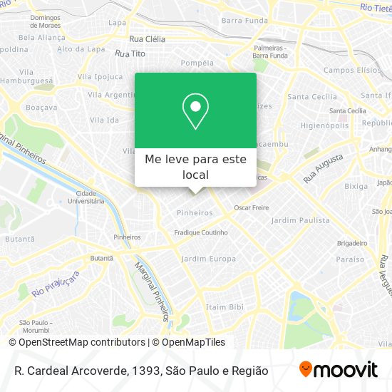 R. Cardeal Arcoverde, 1393 mapa