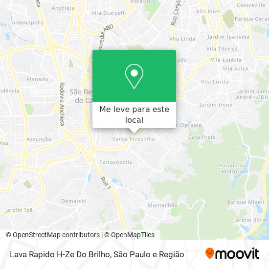 Lava Rapido H-Ze Do Brilho mapa