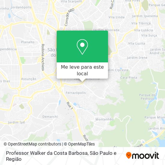 Professor Walker da Costa Barbosa mapa