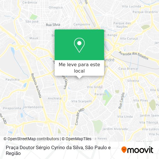 Praça Doutor Sérgio Cyrino da Silva mapa